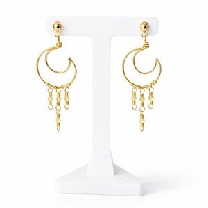 Peridot Moon Earrings